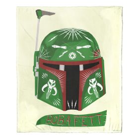 Star Wars; Boba Fett Decorated Helmet Aggretsuko Comics Silk Touch Throw Blanket; 50" x 60"