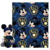 Brewers OFFICIAL MLB & Disney's Mickey Mouse Character Hugger Pillow & Silk Touch Throw Set; 40" x 50"