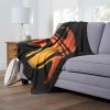 Star Wars; Boba Fett Jack-o'-lantern Aggretsuko Comics Silk Touch Throw Blanket; 50" x 60"