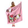 Hello Kitty; Sweet Spring Treats Aggretsuko Comics Silk Touch Throw Blanket; 50" x 60"