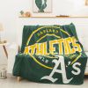 Athletics OFFICIAL MLB "Campaign" Fleece Throw Blanket; 50" x 60"